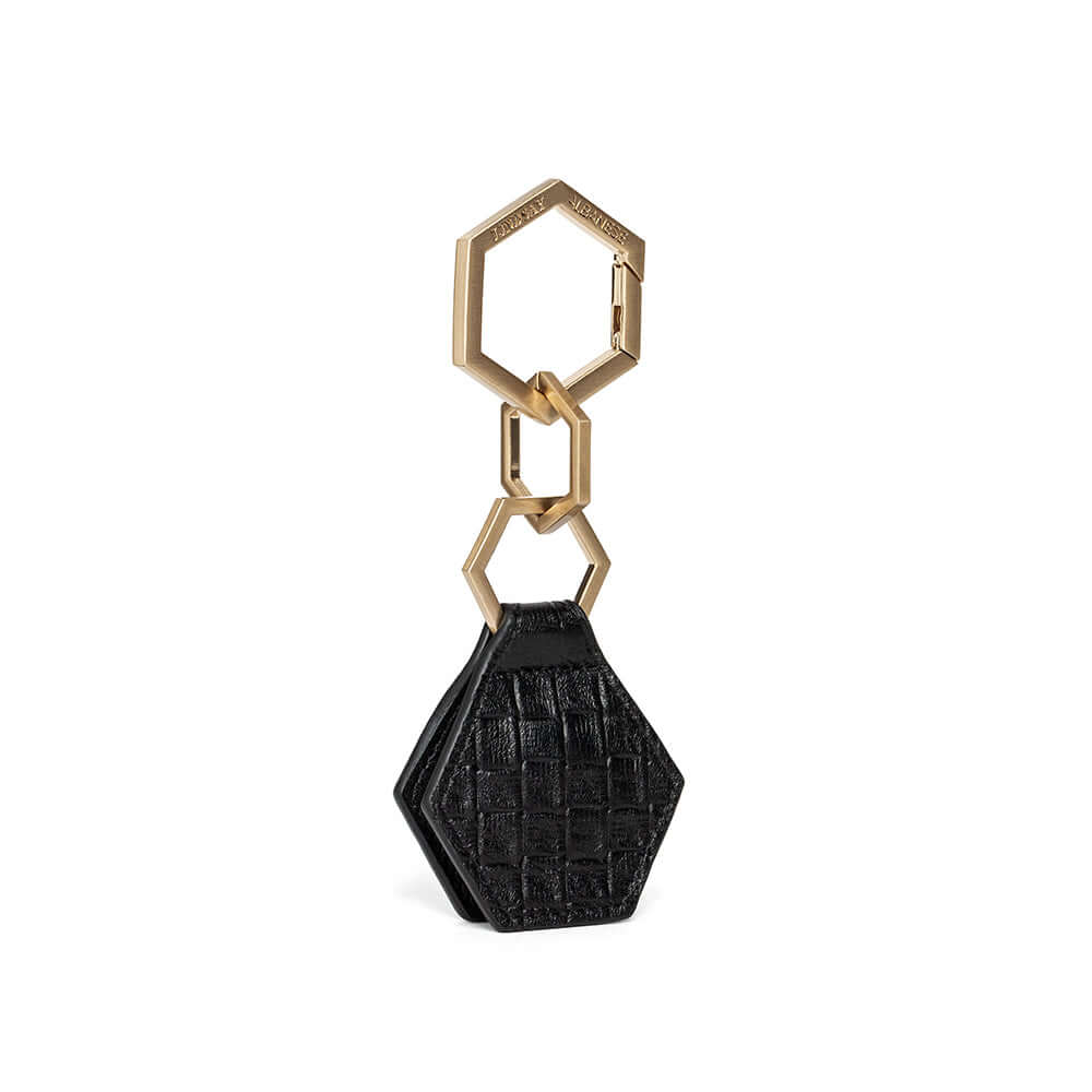 TopTote - The Hex Hat Clip - Black Leather W/ Brushed Gold (Add-On)
